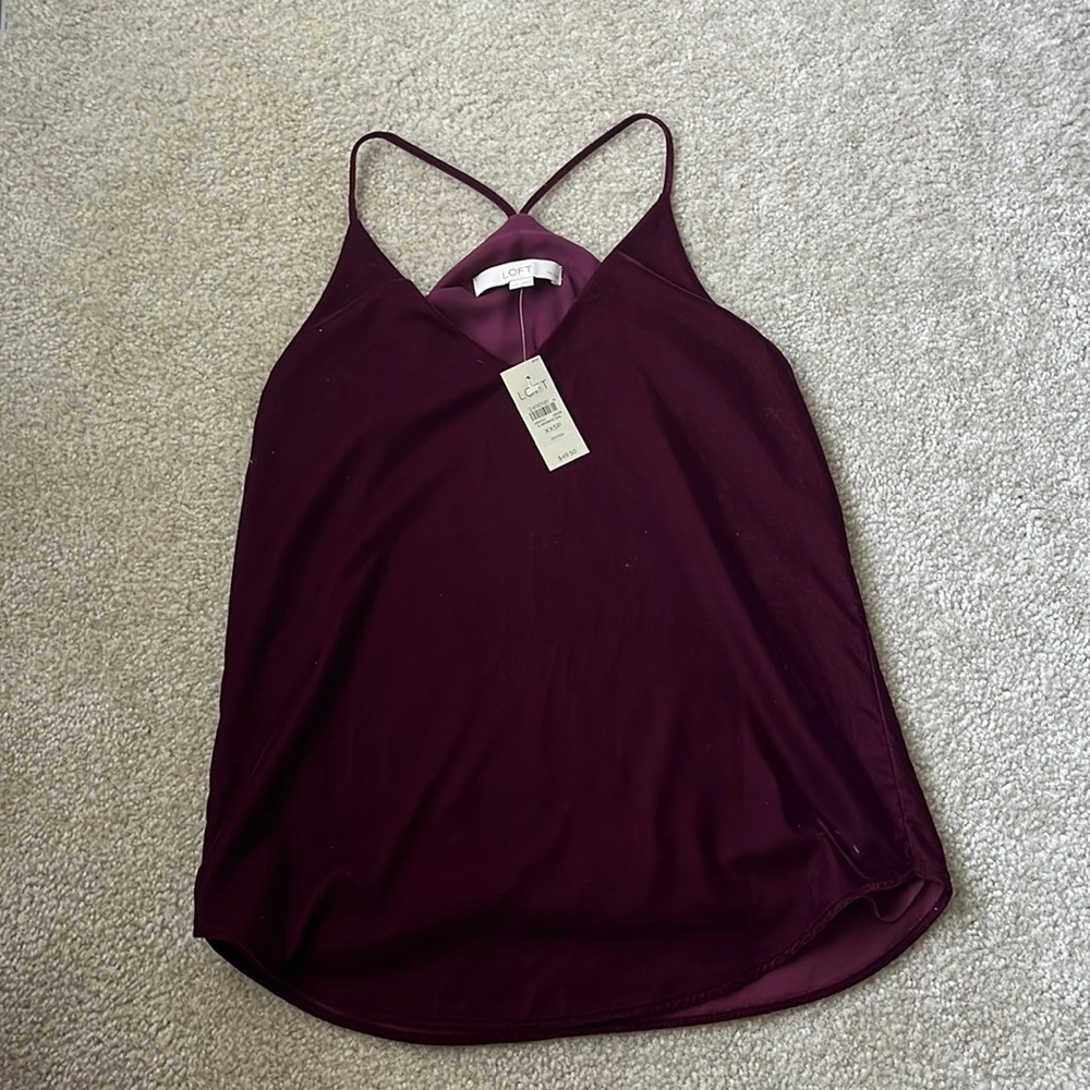 Dark Red Velvety Tank Top